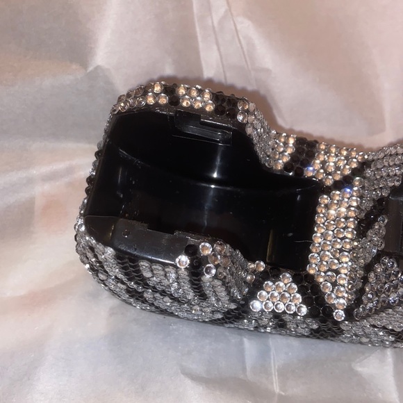 Zebra design rhinestone pencil holder, tape dispenser AND zebra print note pad - Picture 9 of 13